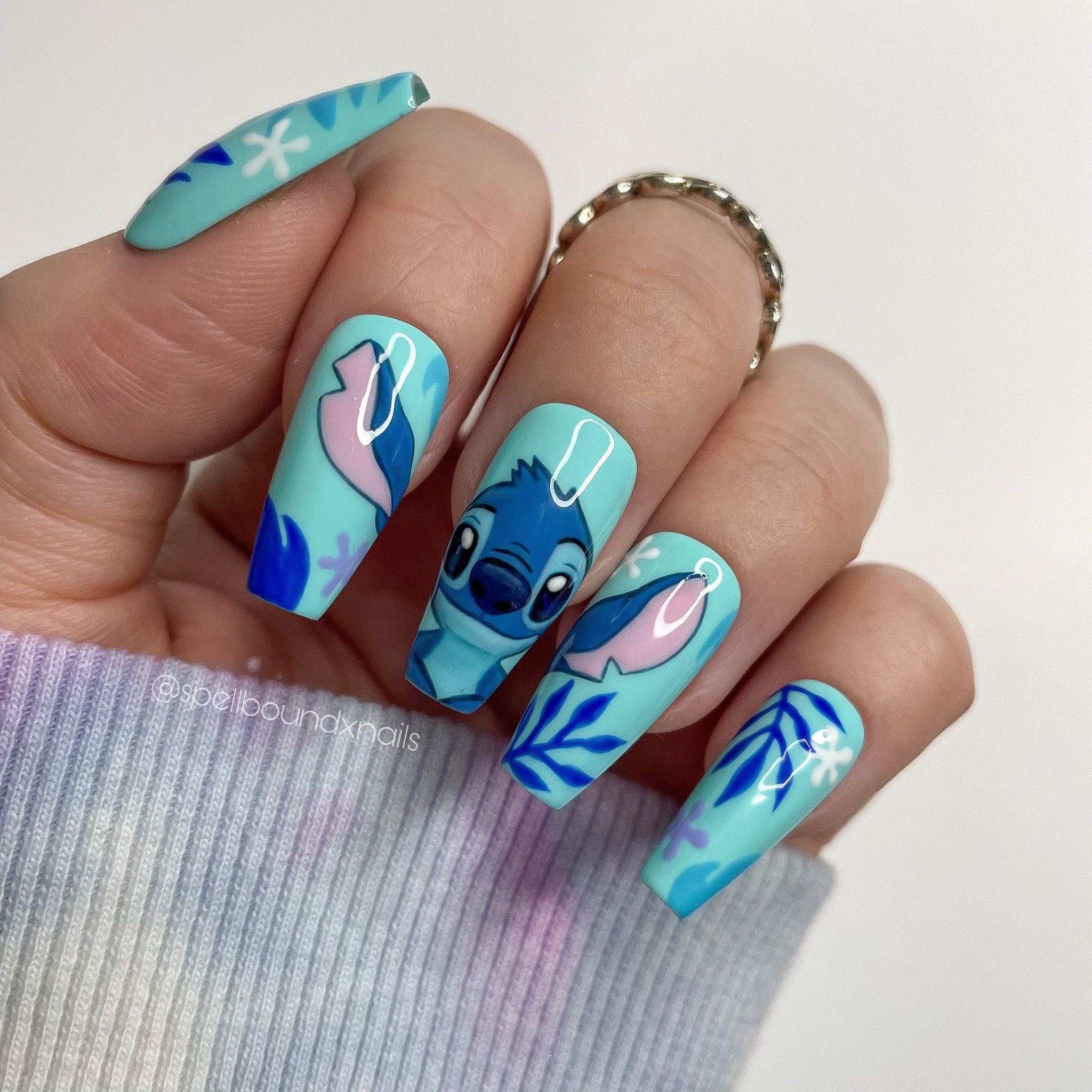 Lilo & Stitch Press on nails - Etsy España