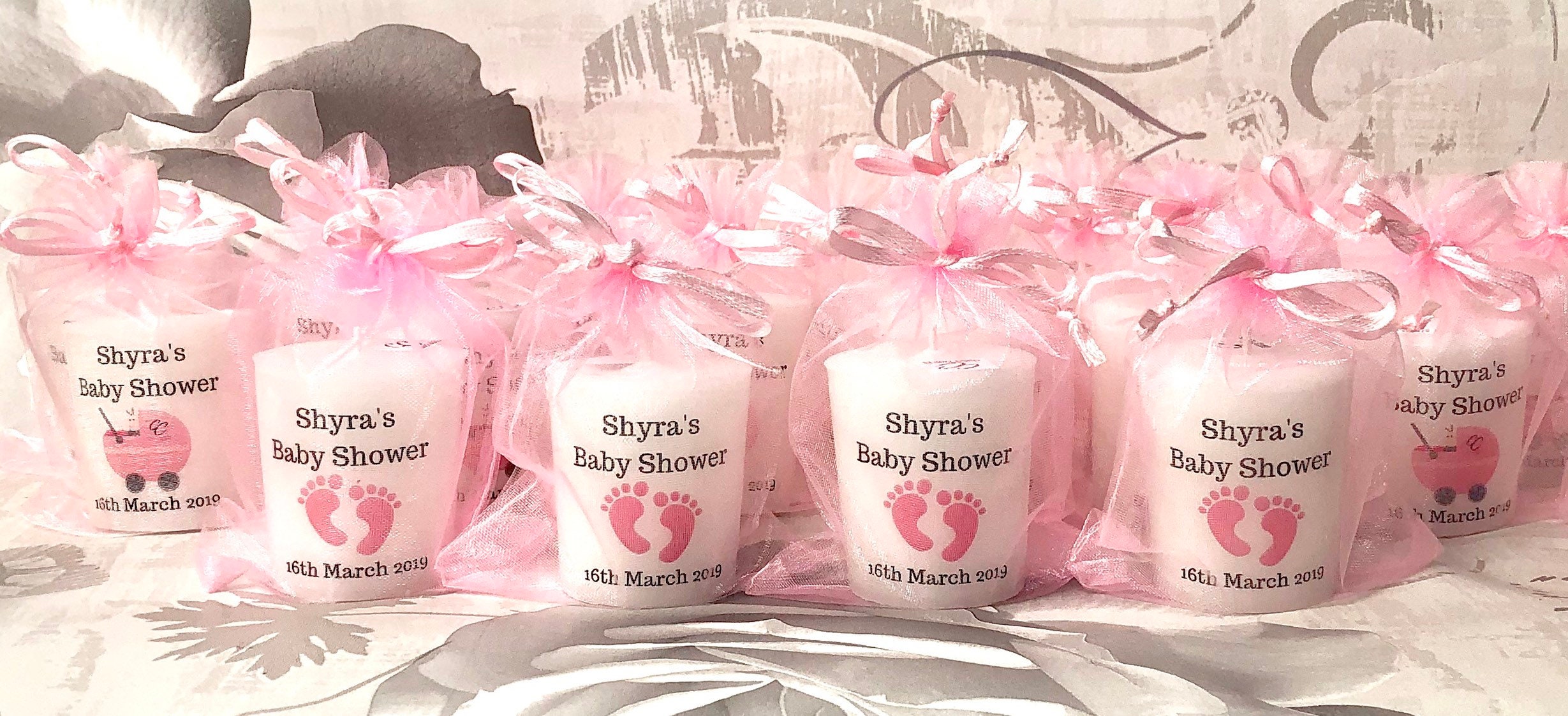 personalised baby shower candles