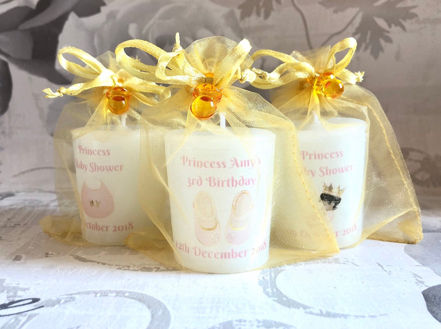 Large Handmade Personalised Baby Shower Votive Candle Favours Il Fullxfull Large Handmade Personalised Baby Shower