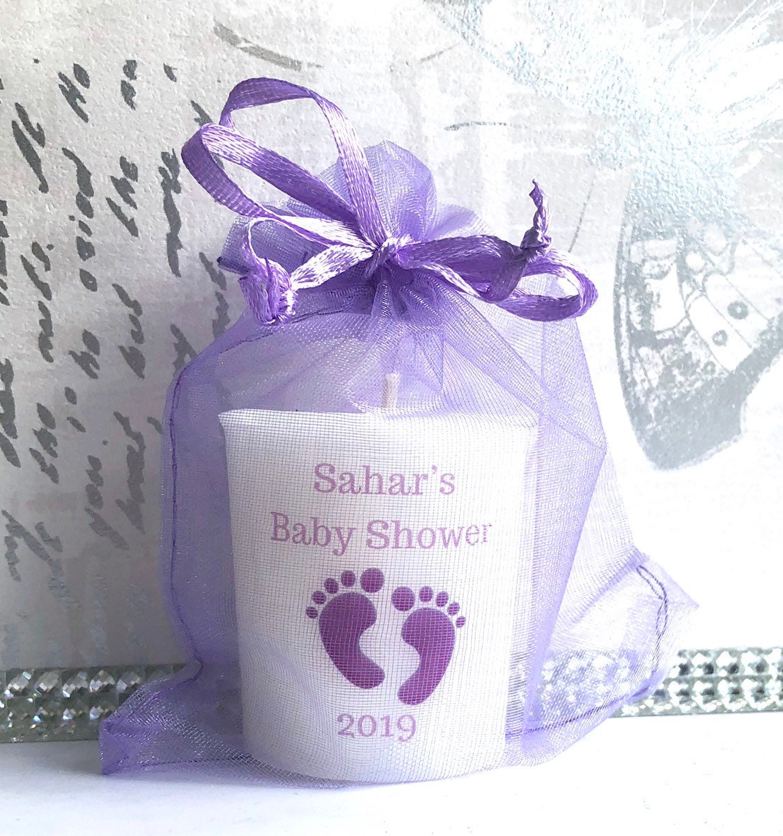 Candicecandles Large Handmade Personalised Babyfeet Babyshower Candicecandles Large Handmade Personalised Babyfeet Babyshower