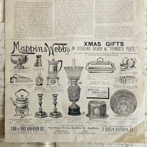 Original Antique Mappin & Webb Advertisement 1899