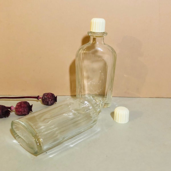 Harrods Vintage Ribbed Glass Bottle