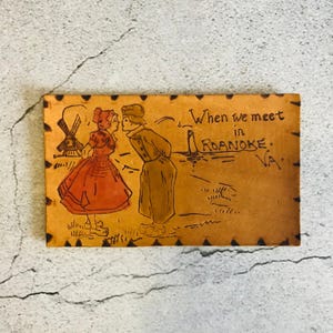 Cartões postais de couro vintage Humor e assuntos encantadores