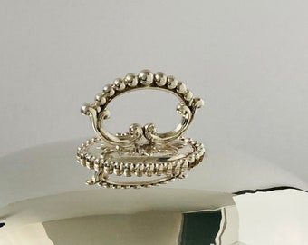 アンティークシルバーフードクロッシュ｜ドーム型フードカバー - Etsy 日本