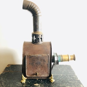 Antique Magic Lantern and 47 Rare Slides Useable