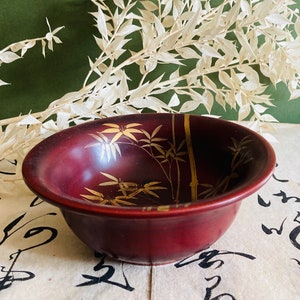 Antique Japanese Hand Painted Lacquer Bowl