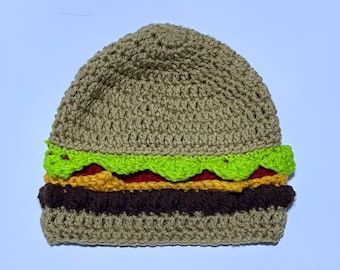 Crochet Hamburger Hat