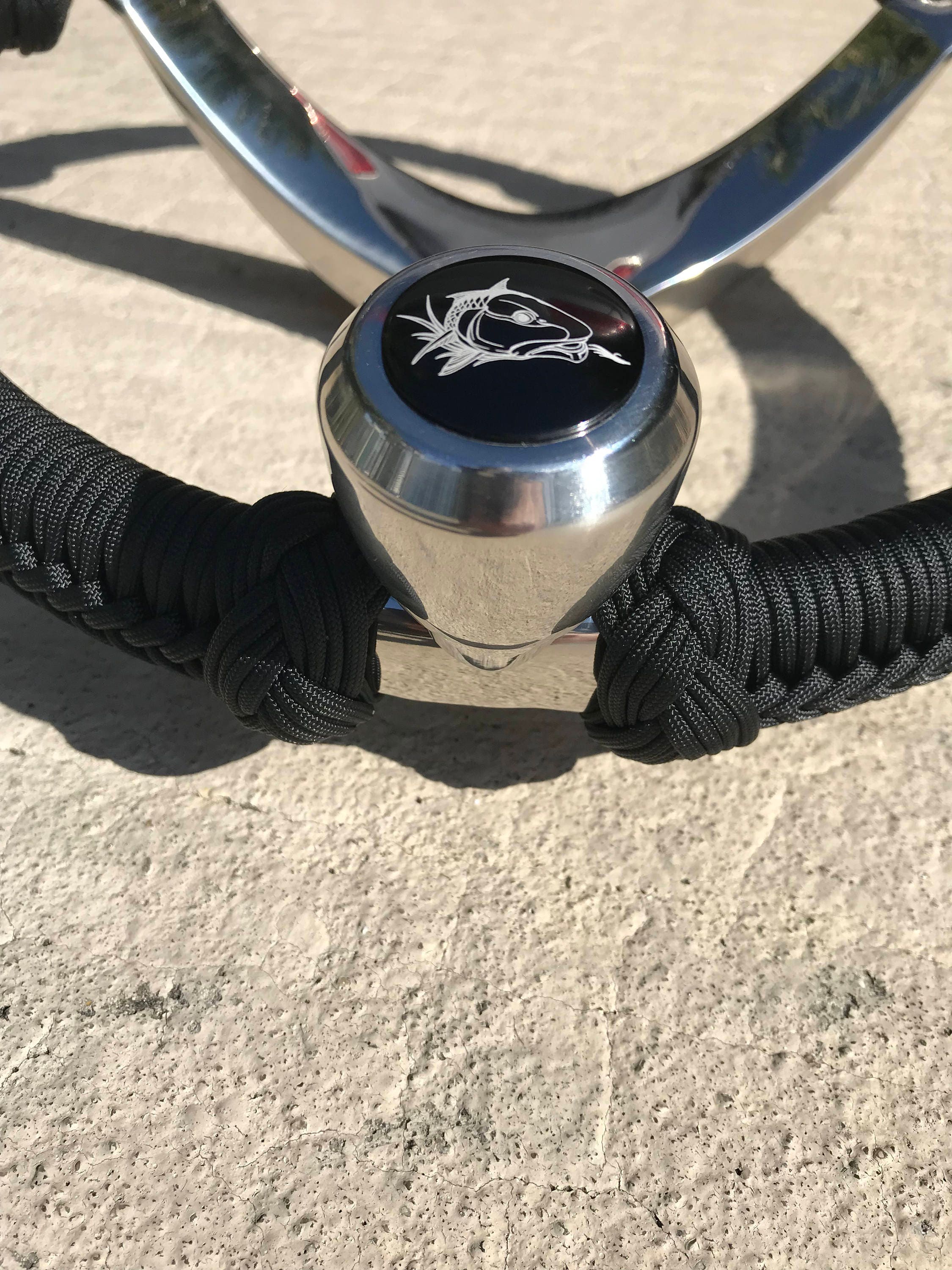 15 1/2 Deluxe SS Knob Gemlux Boat Steering Wheel Paracord Etsy