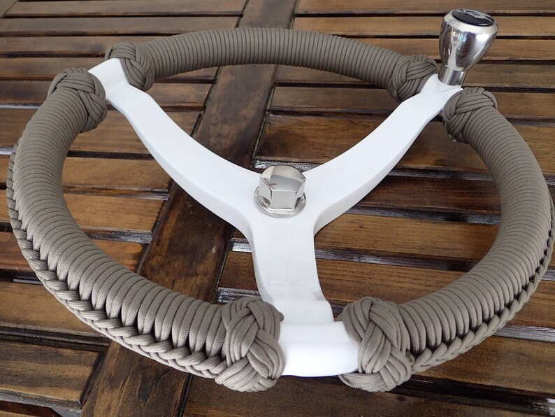 Gemlux Boat Steering Wheel Stainless Steel Paracord Wrapped Etsy