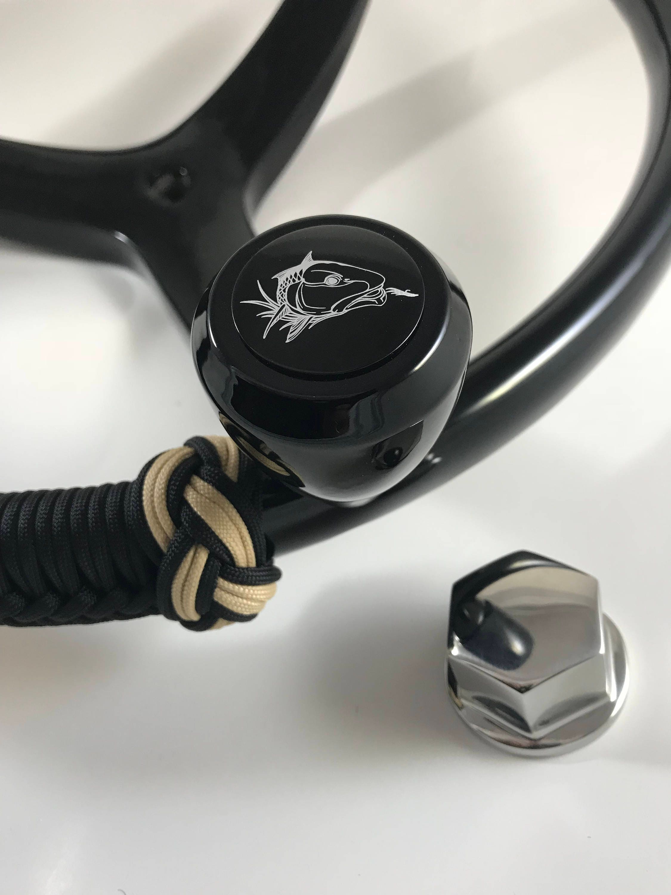 15 1/2 Deluxe SS Knob Gemlux Boat Steering Wheel Paracord Etsy