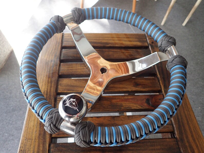 Gemlux Boat Steering Wheel Stainless Steel Paracord Wrapped Etsy