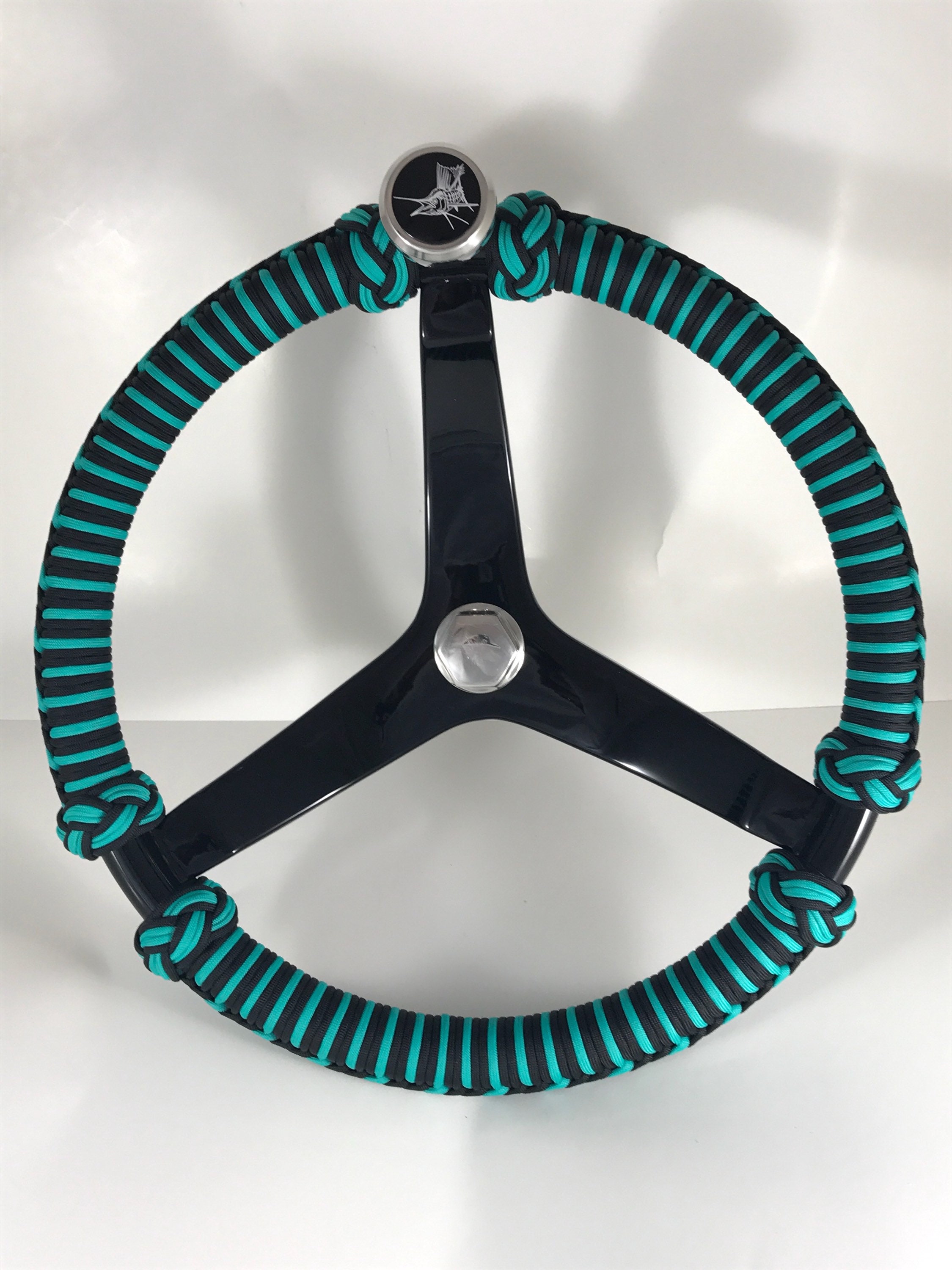 Gemlux Boat Steering Wheel Stainless Steel Paracord Wrapped Etsy
