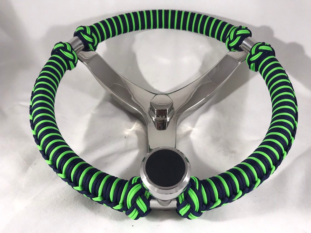 Gemlux Boat Steering Wheel Stainless Steel Paracord Wrapped Etsy