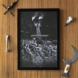 La Danse De Sabbat Émile Bayard Framed Dark Art Poster