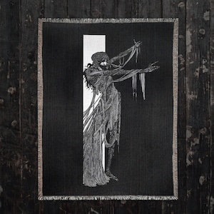 The Fall Of The House Of Usher Harry Clarke Woven Art Blankets