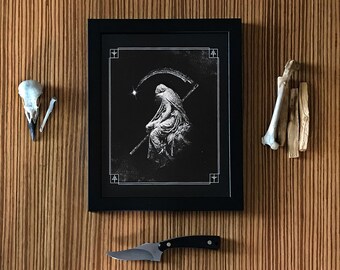 Reaper Mvddrak Dark Art Framed Poster