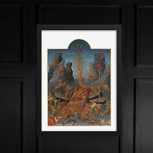 Lucifer Torturing Souls in Hell Framed Dark Art Poster