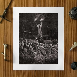 La Danse De Sabbat Émile Bayard Dark Occult Poster Print