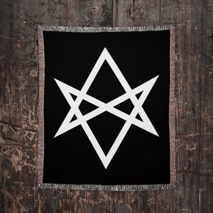 Unicursal Hexagram Woven Art Blanket