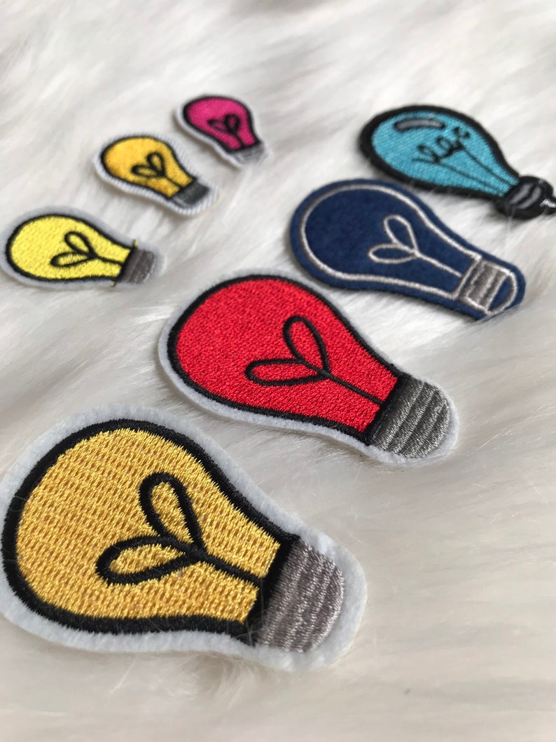Light bulbs Iron on patch