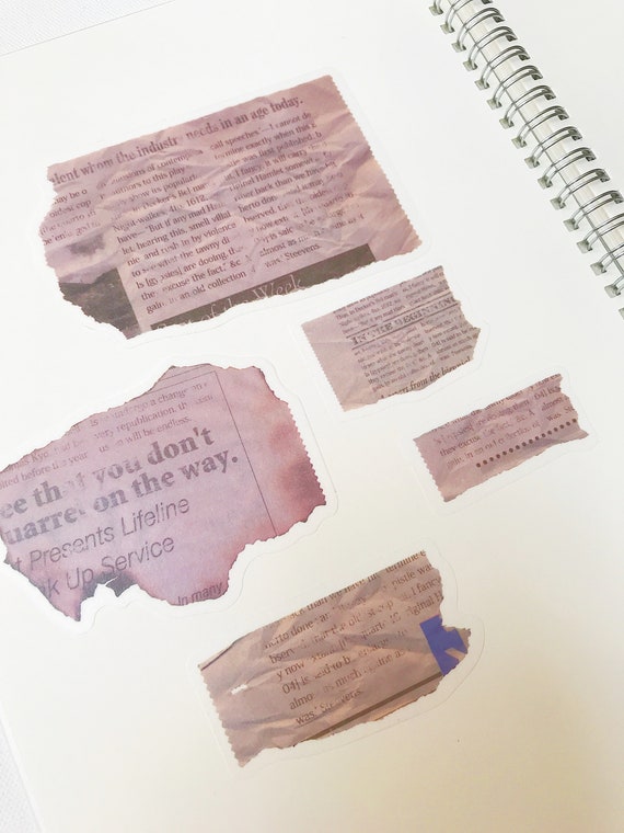 Aesthetic Vintage Newspaper Clipping Stickers 10 Piece Pack Etsy