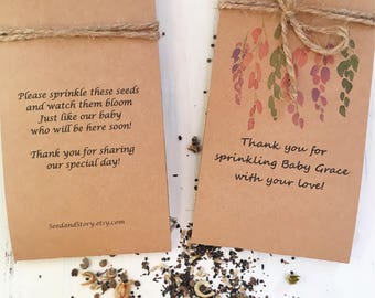 baby shower flower seed favors