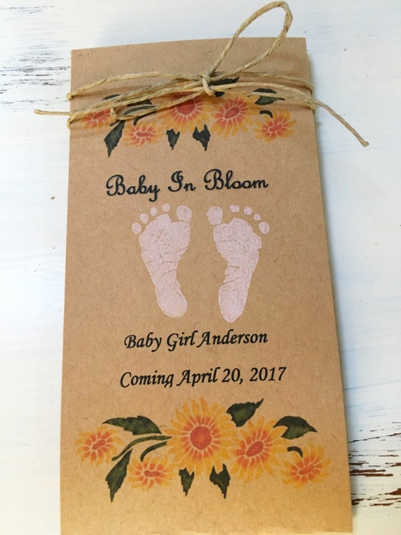 baby shower flower seed favors