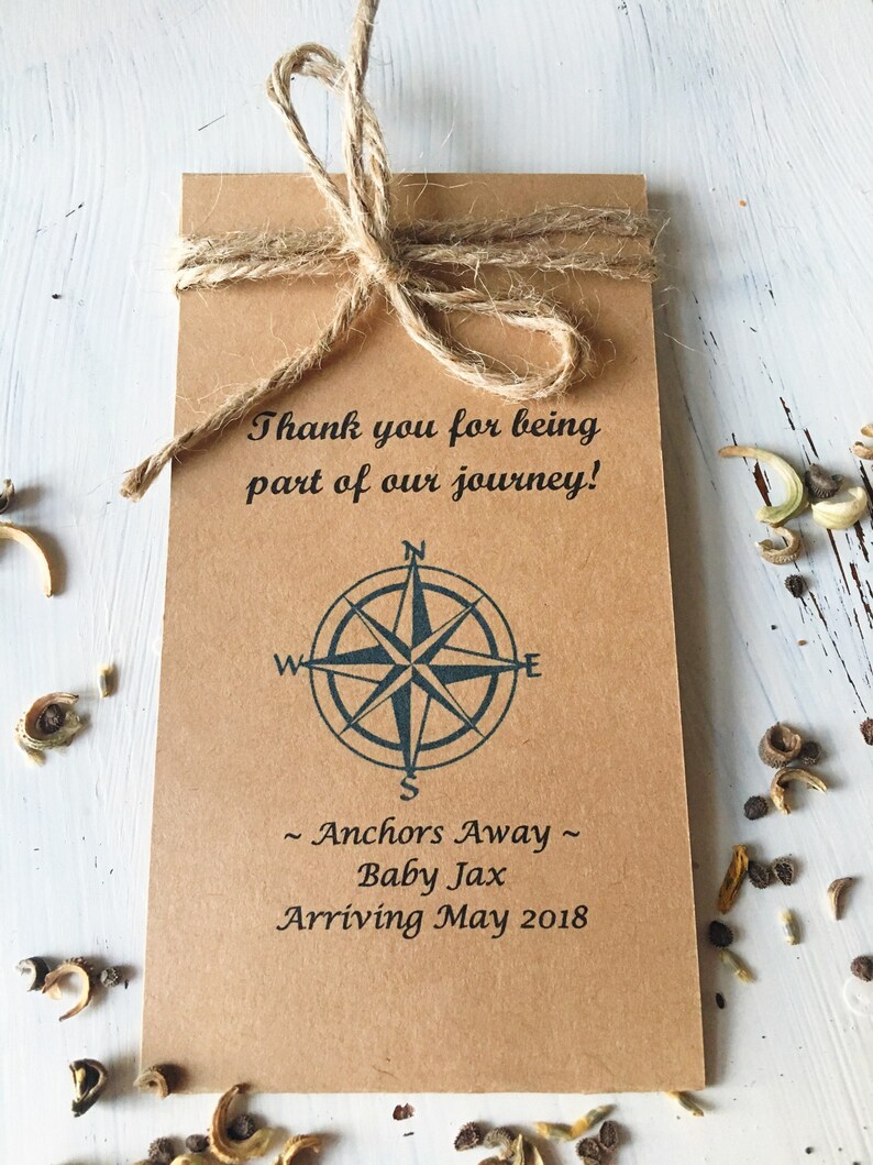 35 Flower Seed Favors Baby shower Favor nautical baby Etsy