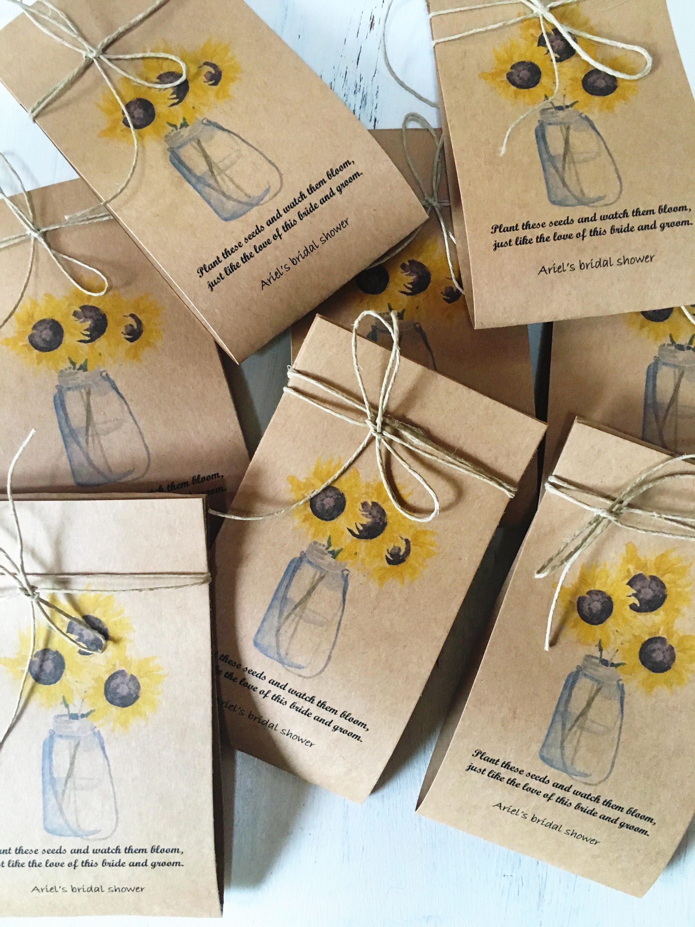 Sunflower Seed Favors 175 Wedding Favor spread the love Etsy