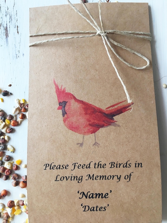 Funeral Favor Bird Seed Funeral Bird Seed Favor Funeral Etsy