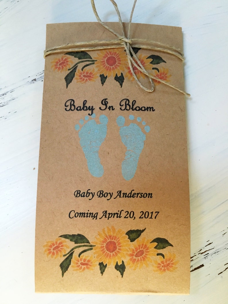 50 fall baby shower Flower Seed Favors Baby Shower Favor Etsy