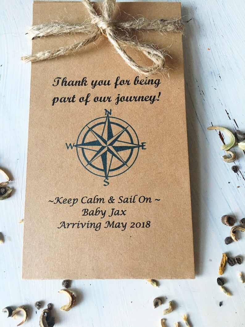 35 Flower Seed Favors Baby shower Favor nautical baby Etsy