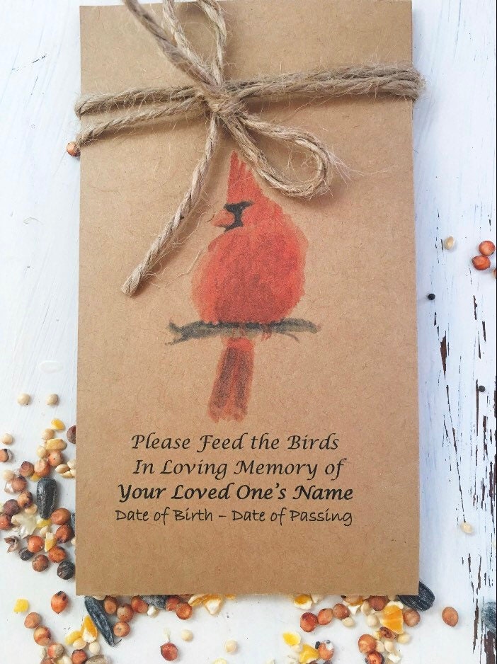 Funeral favor seeds for funeral bird seed funeral bird Etsy