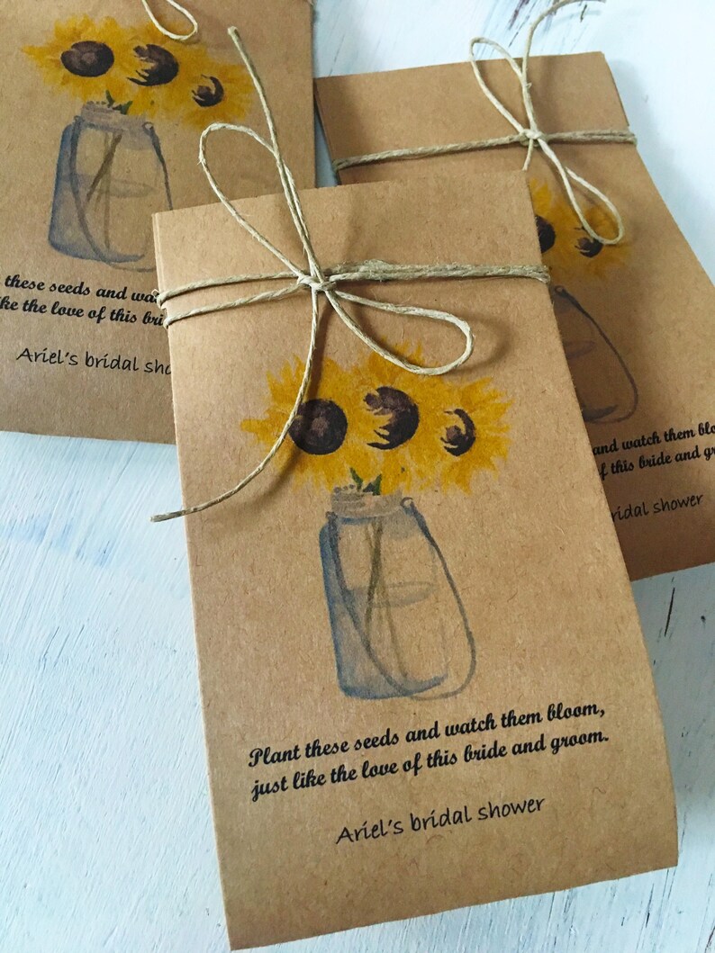Sunflower Seed Favors 50 Wedding Favor spread the love Etsy