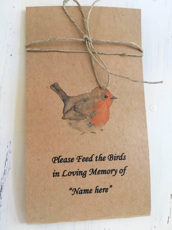 Funeral seed packets birdseed packets Respite Gift set of | Etsy