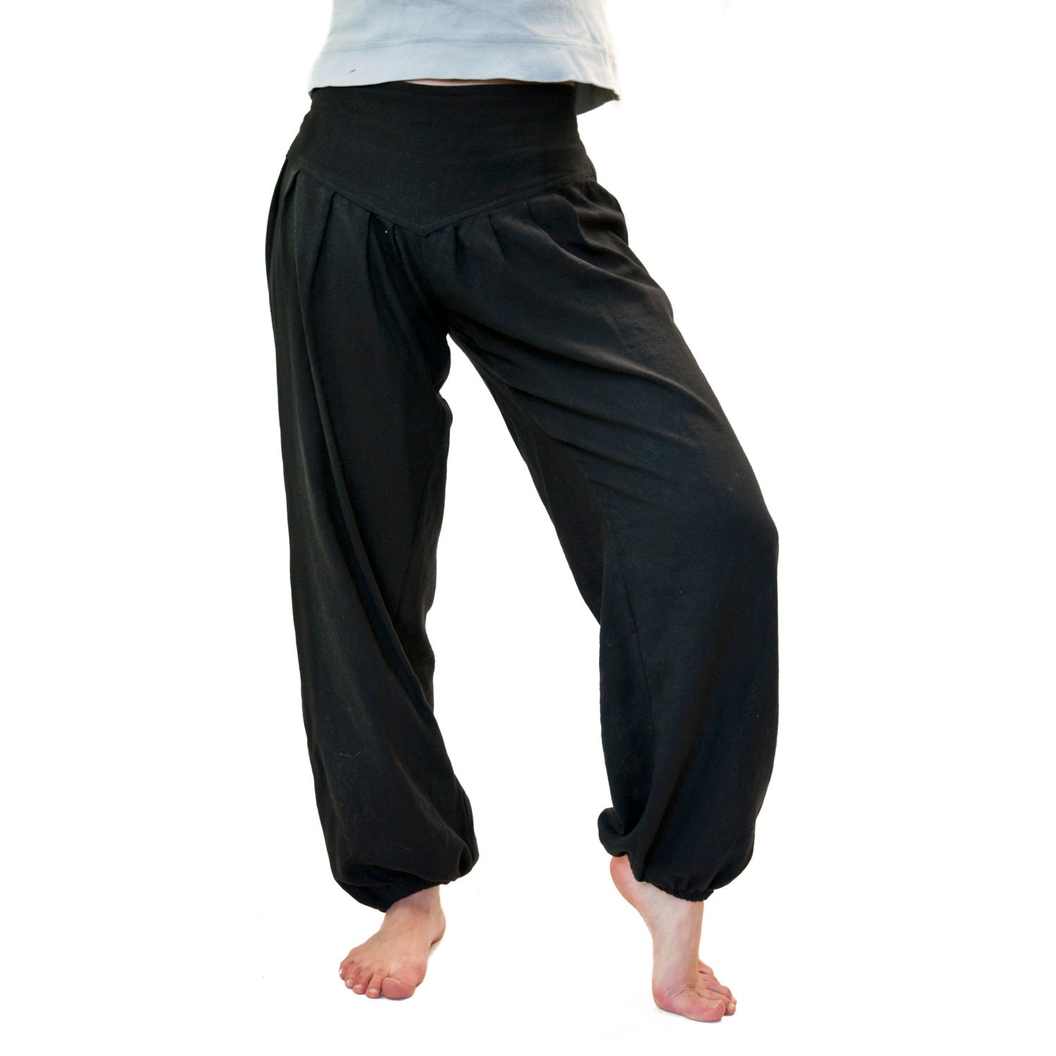 Pants S M L XL Cotton Black Pluder Pants Women | Etsy