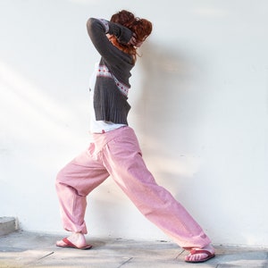Unisex-mameluzers i många färger, med fickor, bomull, havsblå, rosa, blå, baggy-byxor