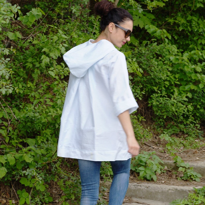 Oversized Top,Summer Top Baggy Hoodie Flax Clothing,Linen Hoodie Oversized Clothing Linen Clothing Linen Blouse Linen Hooded Top Tunic