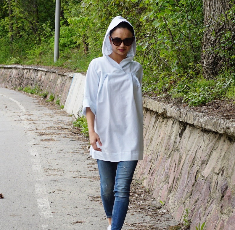 Oversized Top,Summer Top Baggy Hoodie Flax Clothing,Linen Hoodie Oversized Clothing Linen Clothing Linen Blouse Linen Hooded Top Tunic