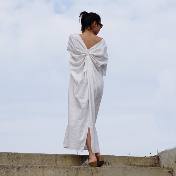 linen cocoon dress