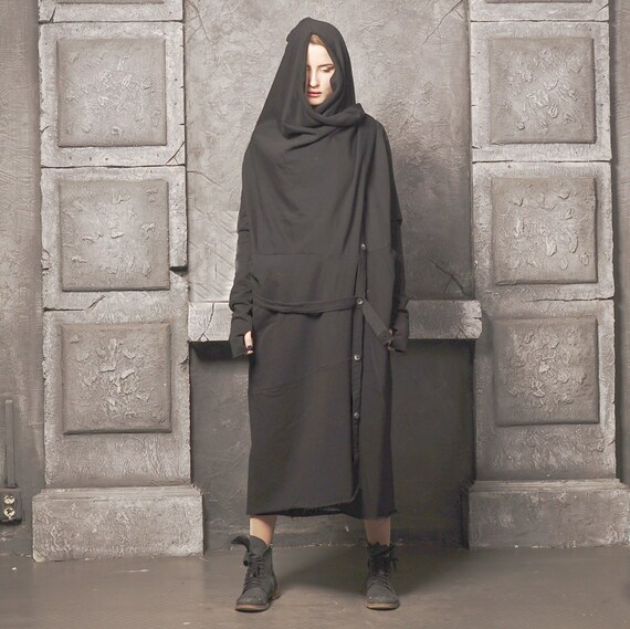 maxi hooded coat