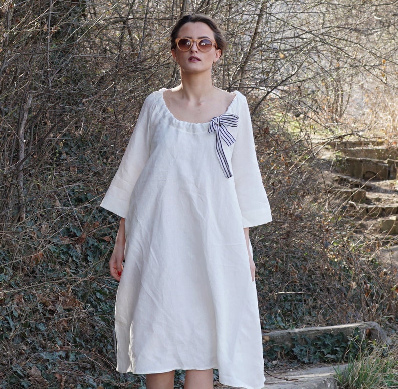 white classy midi dress