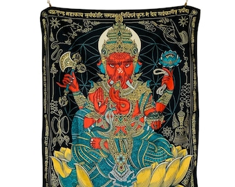 Lord Ganesh Hindu God Ganesha Tapestry Wall Hanging Ganapati Home Dorm Spiritual Decor Elephant Head Blanket Throw Hinduism Indian Backdrop