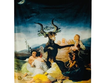 Heksensabbat Francisco de Goya Vintage Spaanse kunst wandtapijten occulte gotische muur opknoping woondecoratie beroemde schilderij Hekserij Hekserij cadeau