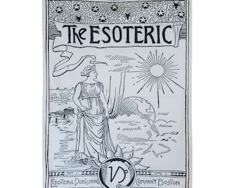 Esoteric Tapestry Wall Hanging, Black and White Occult Celestial Victorian Art