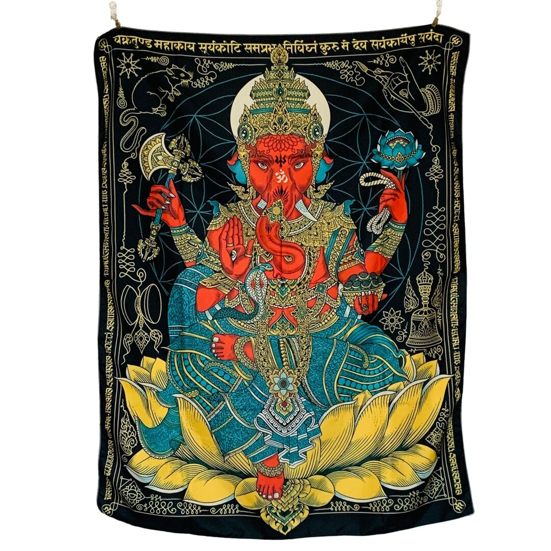 Lord Ganesh Hindu God Ganesha Tapestry Wall Hanging Ganapati Home Dorm
