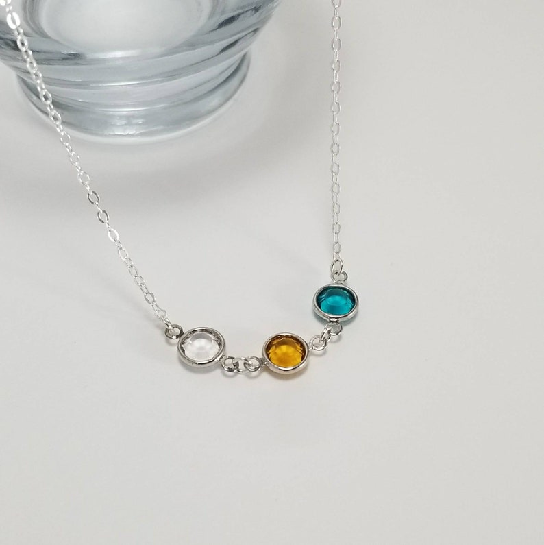 etsy birthstone necklace