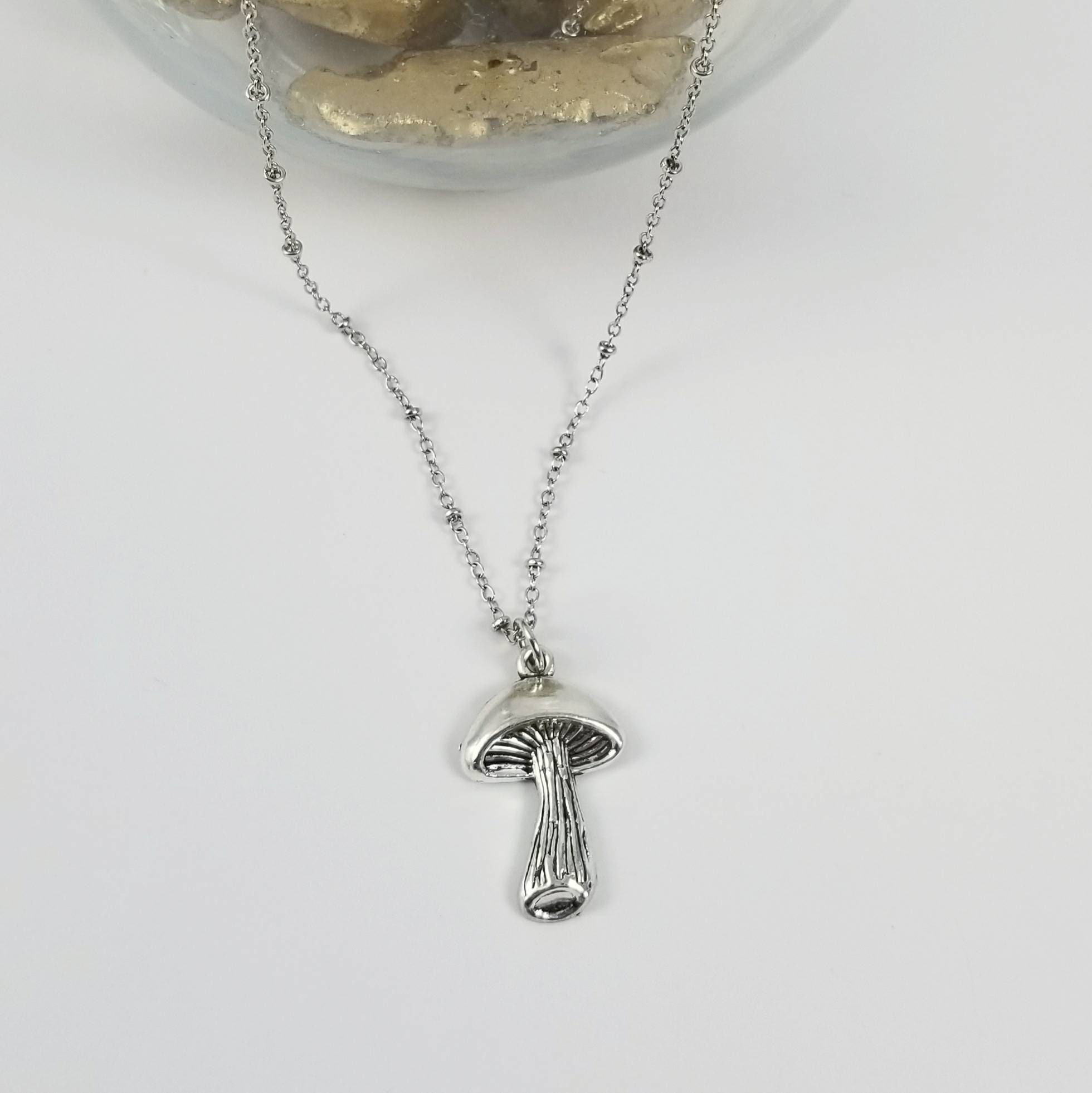 Mushroom Necklace Mushroom Jewelry Magic Mushroom Necklace | Etsy