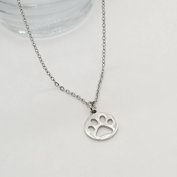 etsy paw print necklace