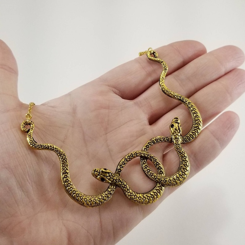 Snake Necklace Medusa Necklace Snake Choker Snake Jewelry Etsy